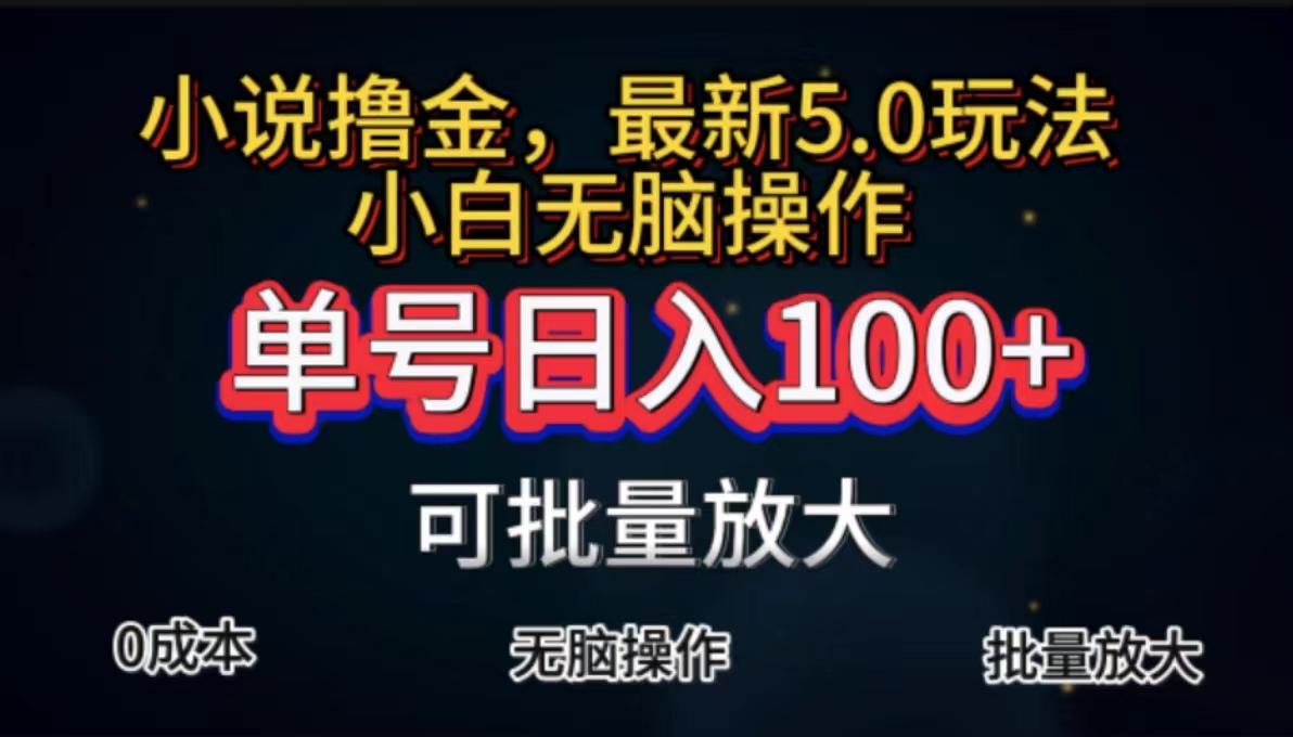 全自动小说撸金，单号日入100+小白轻松上手，无脑操作-网创小站