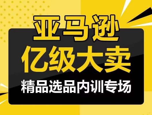 亚马逊亿级大卖-精品选品内训专场，亿级卖家分享选品成功之道-网创小站