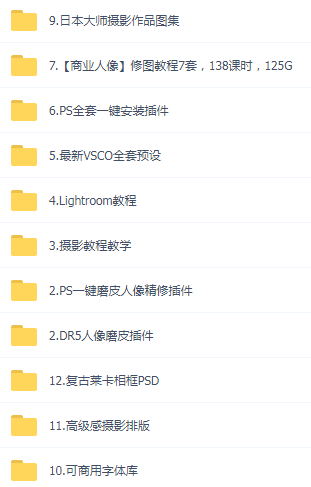某宝买的杂乱PS LR教程预设摄影-网创小站