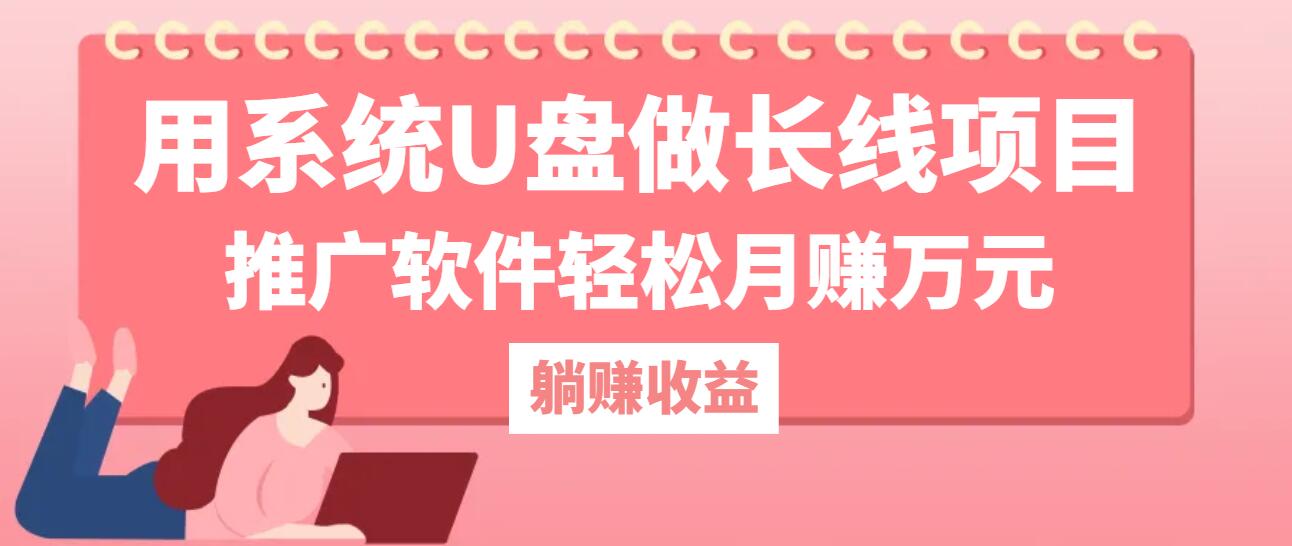 用系统U盘做长线项目，推广软件轻松月赚万元-网创小站