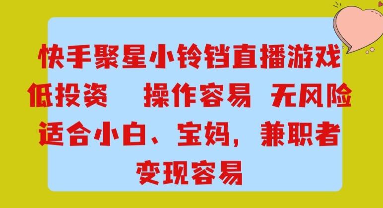 快手小铃铛游戏项目，低投入零风险，操作简单变现快-网创小站