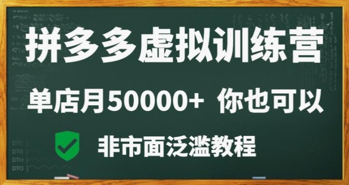 拼多多虚拟电商训练营月入30000+你也行，暴利稳定长久，副业首选-网创小站