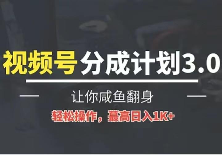 24年视频号冷门蓝海赛道，操作简单，单号收益可达四位数-网创小站