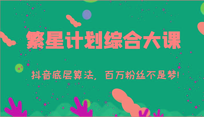 2024繁星计划综合大课：抖音底层算法，百万粉丝不是梦!(77节)-网创小站