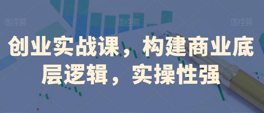 创业实战课，​构建商业底层逻辑，实操性强-网创小站