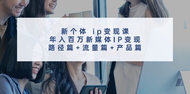 新个体ip变现课，年入百万新媒体IP变现，路径篇+流量篇+产品篇-网创小站