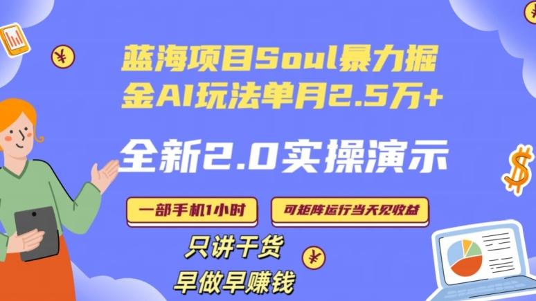 Soul怎么做到单月变现25000+全新2.0AI掘金玩法全程实操演示小白好上手【揭秘】-网创小站