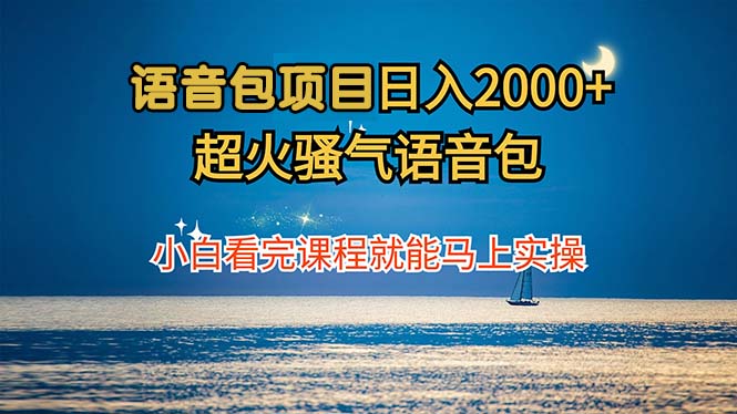 语音包项目 日入2000+ 超火骚气语音包小白看完课程就能马上实操-网创小站
