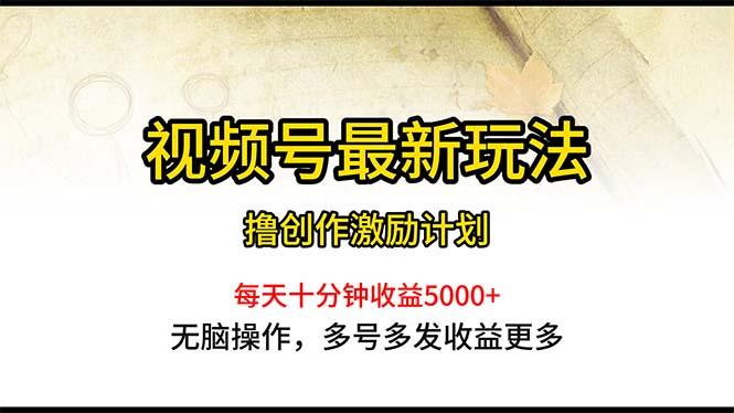 视频号最新玩法，每日一小时月入5000+-网创小站