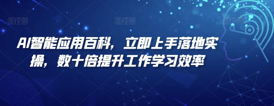 AI智能应用百科，​立即上手落地实操，数十倍提升工作学习效率-网创小站
