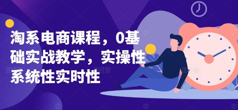 淘系电商课程，0基础实战教学，实操性系统性实时性-网创小站