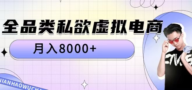 全品类私欲虚拟电商，月入8000+【揭秘】-网创小站