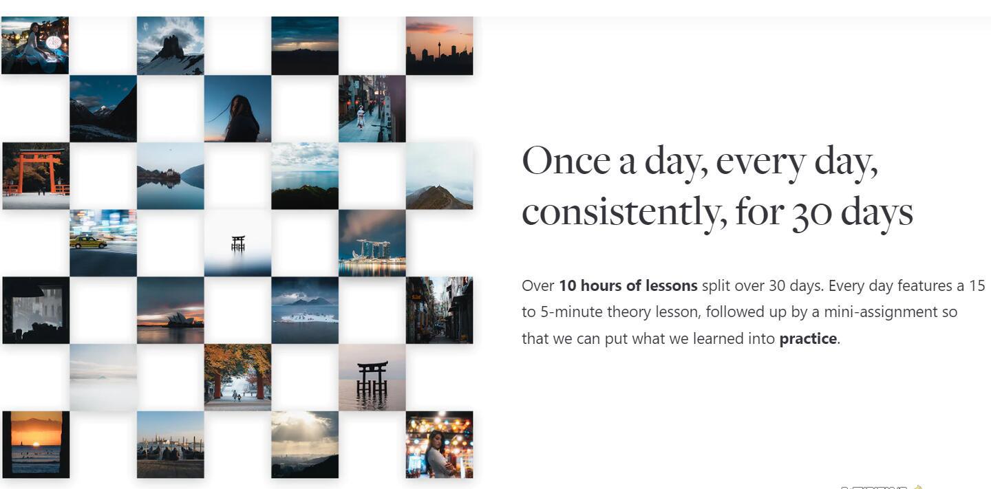 网红摄影师Pat Kay – 30天摄影基础知识加速器教程-30节课-中英字幕-网创小站