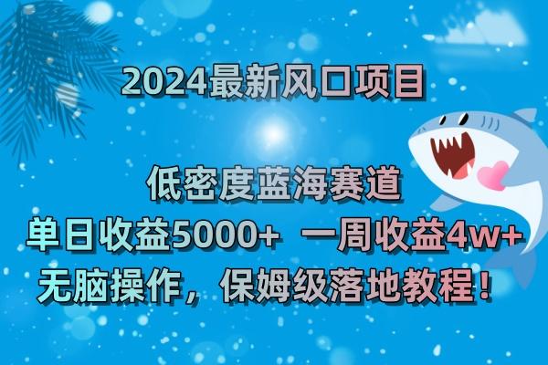 (8545期)2024最新风口项目 低密度蓝海赛道，日收益5000+周收益4w+ 无脑操作，保…-网创小站