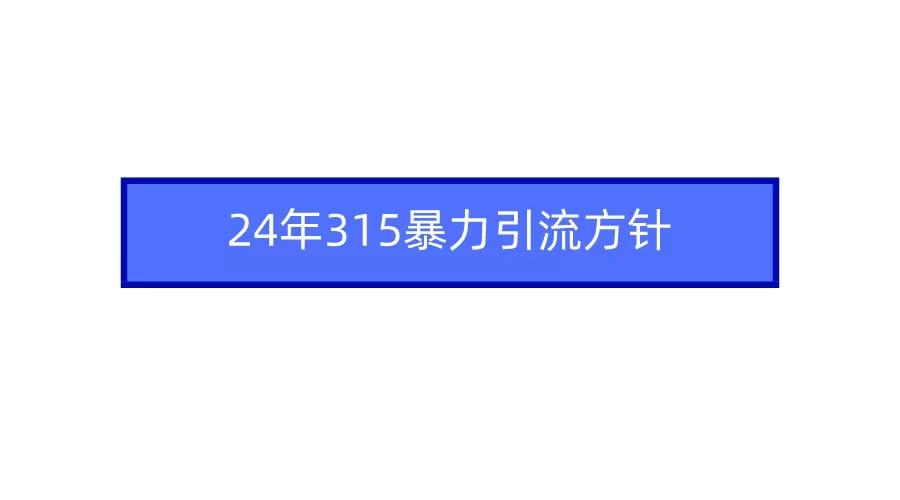 2024年自媒体爆款视频制作，快速涨粉暴力引流方针！-网创小站