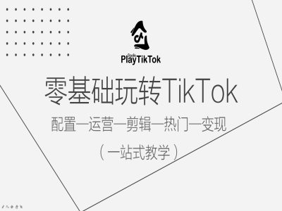 零基础玩转TikTok，配置一运营一剪辑一热门一变现，一站式教学-网创小站