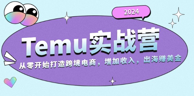 2024Temu实战营：从零开始打造跨境电商，增加收入，出海赚美金-网创小站