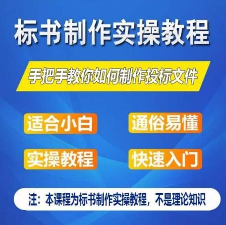标书制作实操教程，手把手教你如何制作授标文件，零基础一周学会制作标书-网创小站
