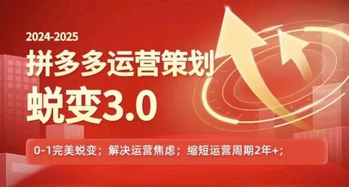 2024-2025拼多多运营策略蜕变3.0，0~1完美蜕变，解决信息焦虑-网创小站