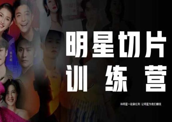 王子·明星切片线上训练营（2023），和明星一起拿红利，让明星为我们赚钱-网创小站