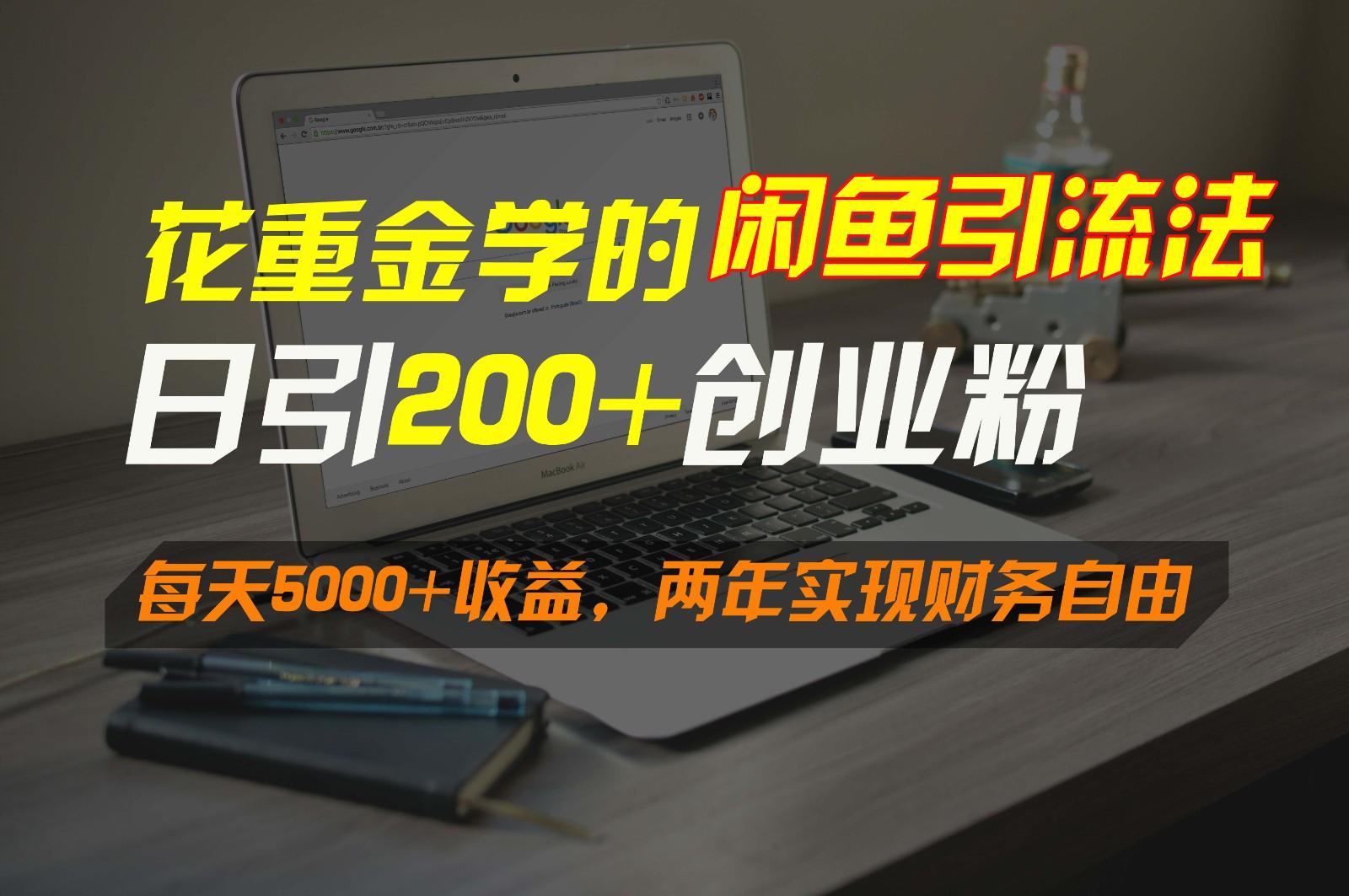 花重金学的闲鱼引流法，日引流300+创业粉，每天5000+收益，两年实现财务自由-网创小站