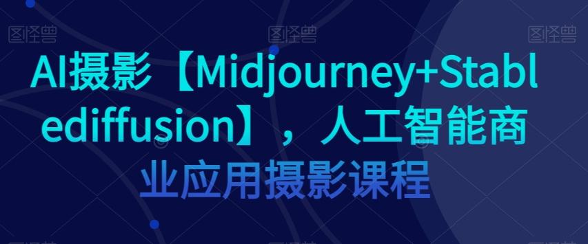 AI摄影【Midjourney+Stablediffusion】，人工智能商业应用摄影课程-网创小站