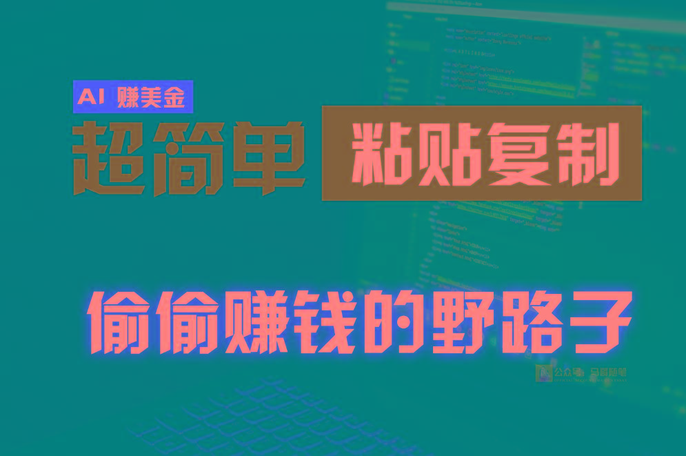 偷偷赚钱野路子，0成本海外淘金，无脑粘贴复制，稳定且超简单，适合副业兼职-网创小站