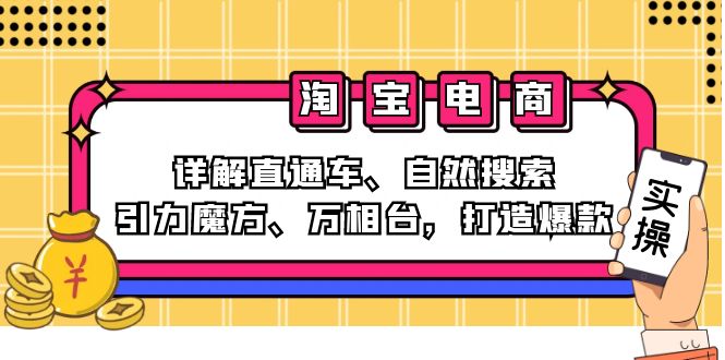 2024淘宝电商课程：详解直通车、自然搜索、引力魔方、万相台，打造爆款-网创小站