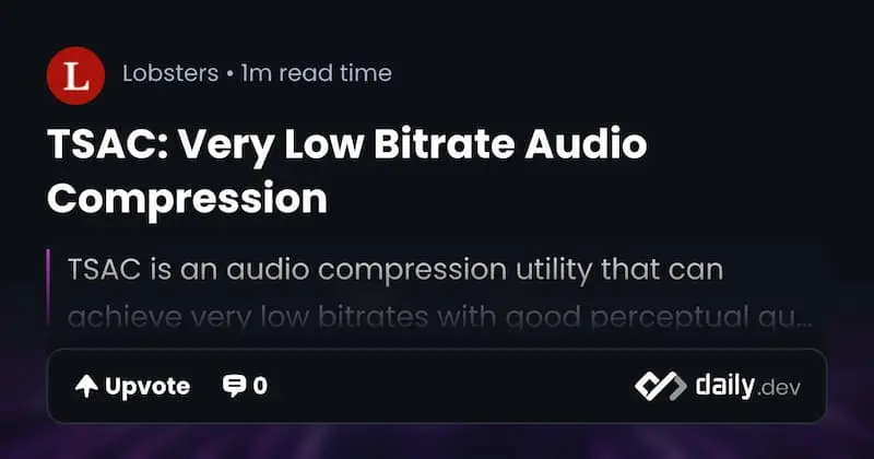 TSAC ｜音频压缩-网创小站