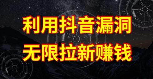 利用抖音链接漏洞，无限拉新赚钱【漏洞原理+操作流程】【揭秘】-网创小站