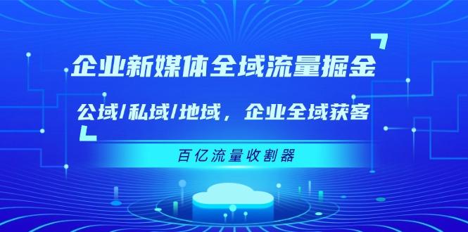 企业 新媒体 全域流量掘金：公域/私域/地域 企业全域获客 百亿流量 收割器-网创小站