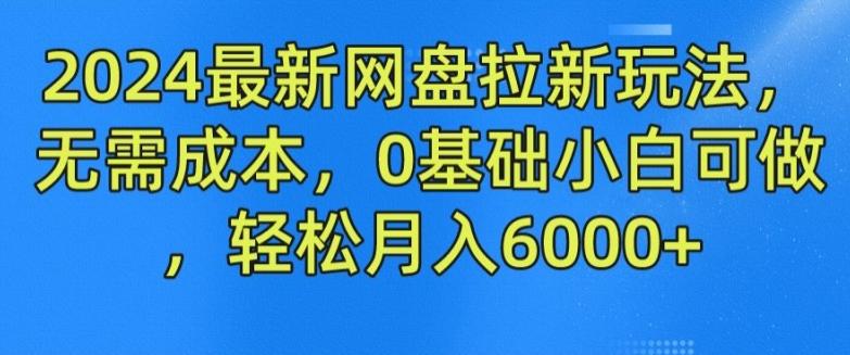 2024最新网盘拉新玩法，无需成本，0基础小白可做，轻松月入6000+【揭秘】-网创小站