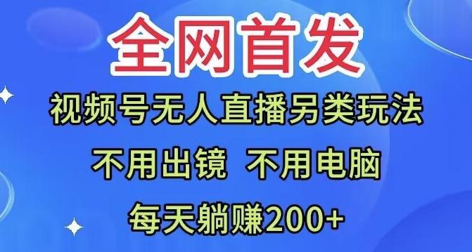 全网首发：视频号无人直播另类玩法，无需电脑，每天躺赚200+-网创小站
