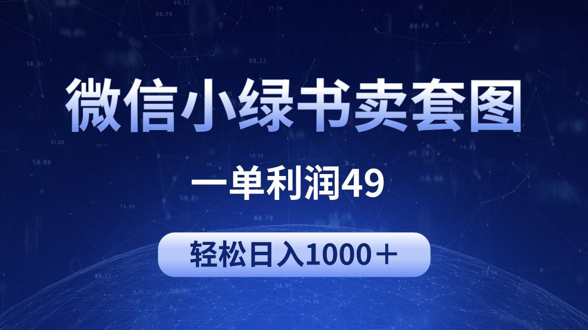 (9915期)冷门微信小绿书卖美女套图，一单利润49，轻松日入1000＋-网创小站