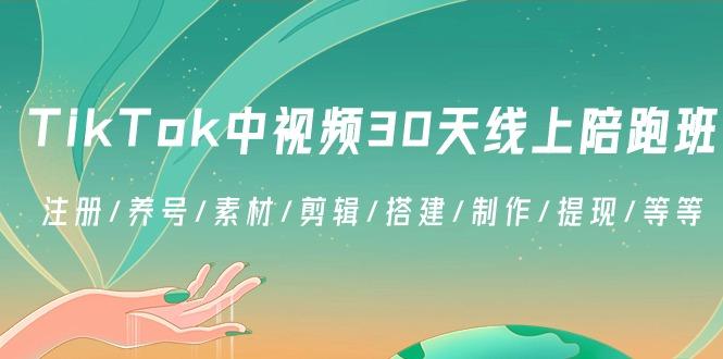 TikTok中视频-30天线上陪跑班：注册/养号/素材/剪辑/搭建/制作/提现/等等-网创小站