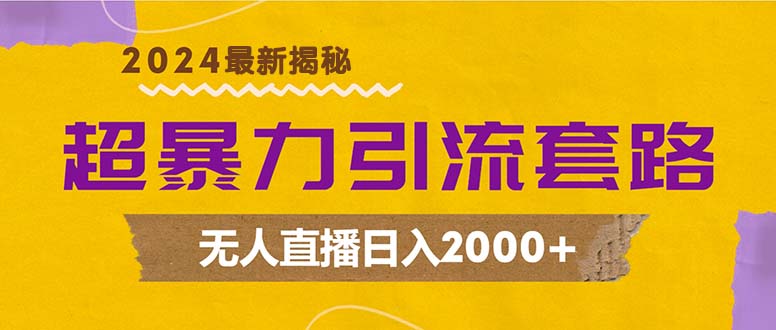 超暴力引流套路，无人直播日入2000+-网创小站