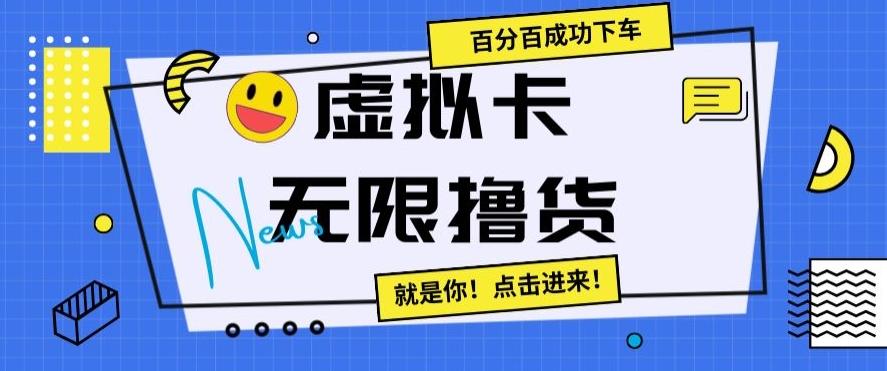 虚拟卡无限撸货，百分百成功下车【仅揭秘】-网创小站