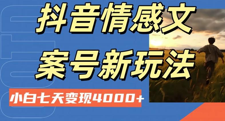 抖音情感文案小白七天变现4000+详细课程-网创小站
