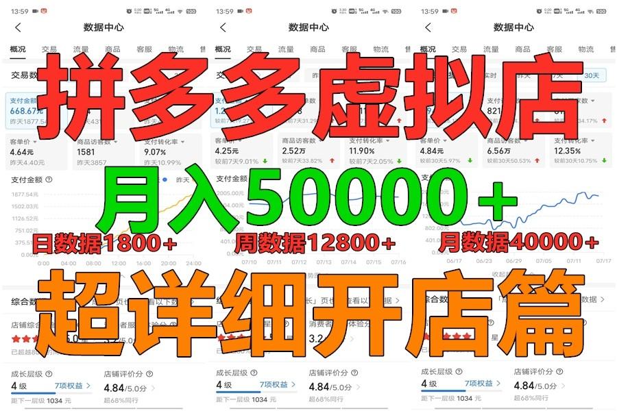 拼多多虚拟电商训练营月入40000+你也行，暴利稳定长久，副业首选-网创小站