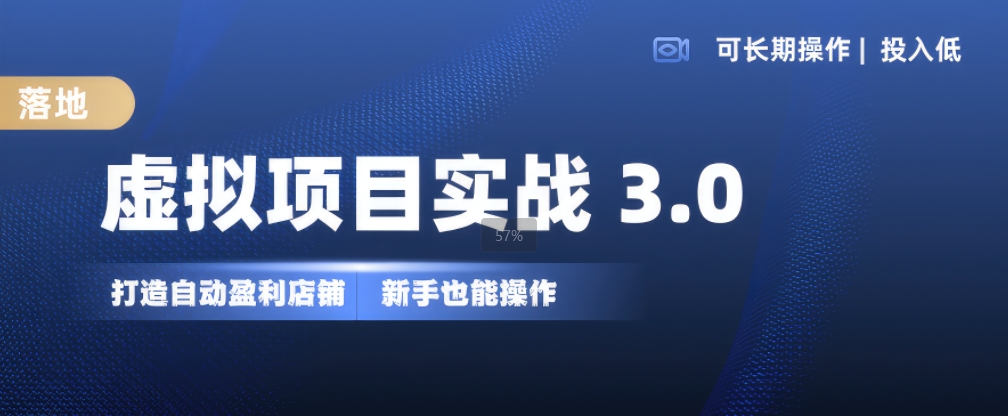 虚拟项目实战3.0，打造自动盈利店铺，可长期操作投入低，新手也能操作-网创小站