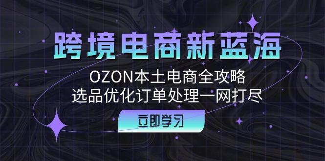 跨境电商新蓝海：OZON本土电商全攻略，选品优化订单处理一网打尽-网创小站