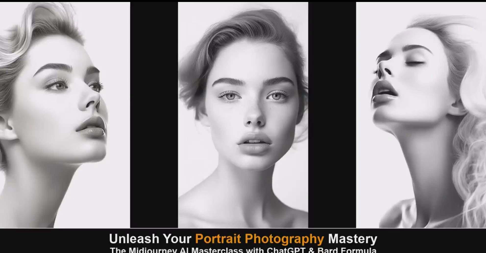 图片[1]-(9312期)Midjourney v5 ChatGPT 和 Bard AI人工智能人像摄影大师班-15节-中英字幕-网创小站
