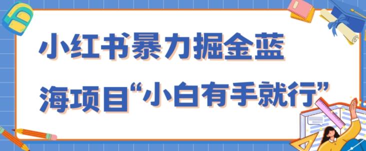 小红书暴力掘金蓝海项目，轻松日入1000+、小白有手就行（附新引流方法，不违规）-网创小站