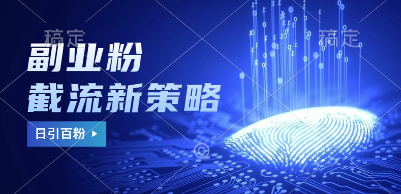 副业粉截流玩法与更新，不废号， 不封号。日引100+-网创小站
