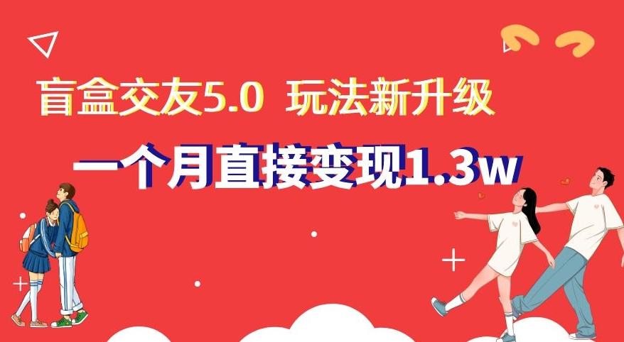 盲盒交友5.0，玩法全新升级，一个月直接变现1.3W，新手小白轻松上手【揭秘】-网创小站