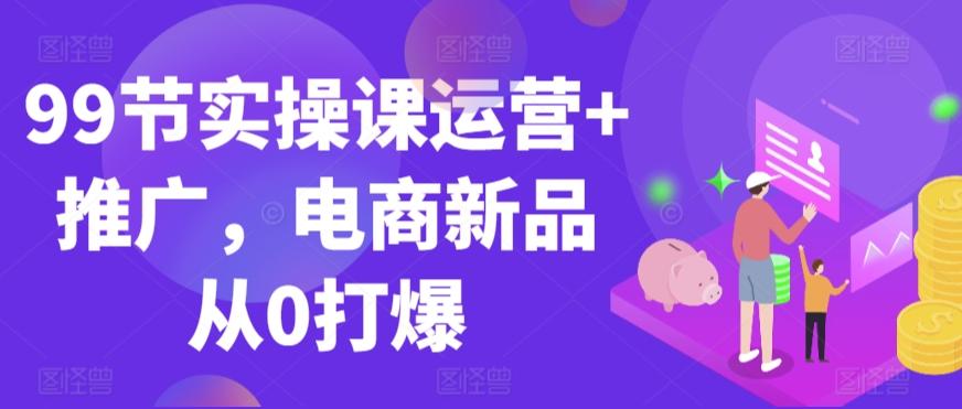 99节实操课运营+推广，电商新品从0打爆-网创小站