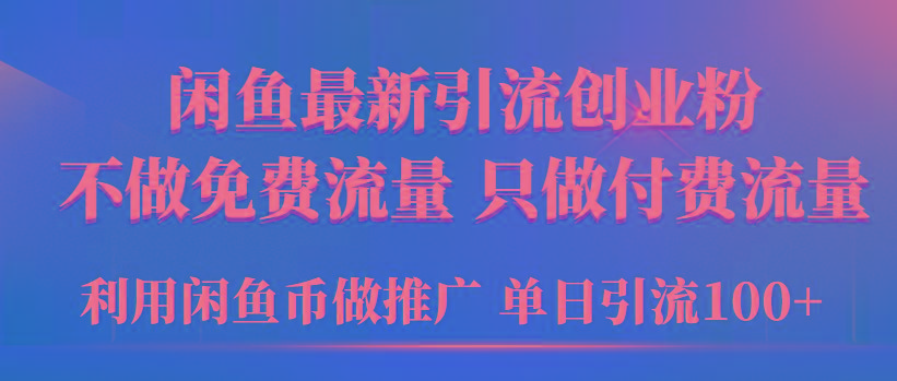 (9584期)2024年闲鱼币推广引流创业粉，不做免费流量，只做付费流量，单日引流100+-网创小站